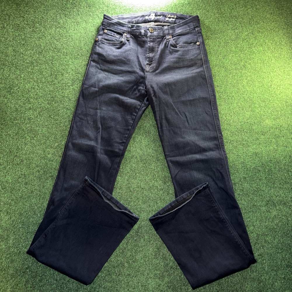 7 For All Mankind Kimmie Bootcut Jeans Women's 29W 35L Dark Blue Jeans